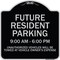 Signmission Designer Series-Future Resident Parking 9:00 To 6:00 Black & Silver, 18" x 18", BS-1818-9841 A-DES-BS-1818-9841 - alternate 1